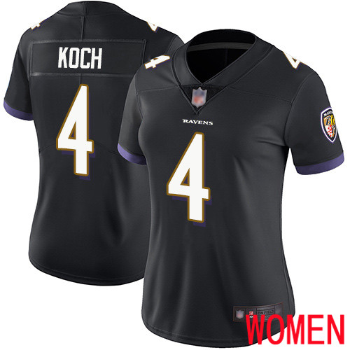 Baltimore Ravens Limited Black Women Sam Koch Alternate Jersey NFL Football #4 Vapor Untouchable